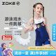 洲克（ZOKE）兒童泳衣女童專(zhuān)業(yè)連體平角競速游泳訓練泳衣125504438 黑白貓咪14