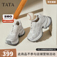 他她（TATA）女鞋網(wǎng)面鞋子秋季新款時(shí)尚休閑鞋百搭增高老爹鞋CZX02CM5 米/銀 37