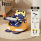 愛(ài)瑞寶（ARICARE）寶寶餐椅嬰兒學(xué)坐椅兒童訓練座椅飯桌學(xué)坐立神器不傷脊椎防摔矮款 藍色（贈玩具搖鈴+牽引繩+綁繩）