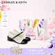 CHARLES&KEITH圓頭一字帶粗跟瑪麗珍鞋女婚鞋子女鞋七夕禮物送女友CK1-60580280 Multi綜合色 36
