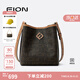 菲安妮（FION）經(jīng)典老花水桶包時(shí)尚百搭小眾抽繩斜跨包單肩斜挎包生日禮物