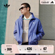 adidas休閑簡(jiǎn)約三條紋梭織立領(lǐng)夾克外套男裝阿迪達(dá)斯官方三葉草   深藍(lán)(推薦選大一碼)   L