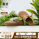 森達(dá)勃肯鞋女厚底增高商場(chǎng)同款舒適百搭休閑鞋博肯鞋 卡其色 38