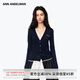 ANN ANDELMAN【朱主愛同款】2025秋季拼接針織衫假兩件長(zhǎng)袖V領(lǐng)開衫七夕禮物 深寶藍(lán) XS