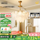 鹿家良品（LUUGAA）輕奢羽毛水晶燈客廳吊燈法式復(fù)古客廳燈大燈餐廳燈臥室燈中山燈具 【薦】12頭80cm三色光108W