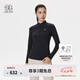 KOLON SPORT/可隆半拉鏈長(zhǎng)袖T恤 女子戶外登山S-FUNCTIONAL吸濕速干內(nèi)搭 LKZT5SN064-BK 黑色 L 170/92A