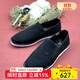 內聯(lián)升布鞋男春季新款手工千層底布鞋 老北京繡花套腳休閑鞋男鞋DN8525 黑紋 42