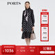 PORTS寶姿 春夏新品印花圓點(diǎn)休閑連衣裙ASL9D003LPP081 黑色印花 M (6)