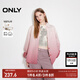 ONLY2024冬季新款男友風(fēng)漸變暈染寬松純棉長(cháng)袖襯衫女|125105018 F19 藏紅色 M (165) 84A