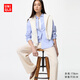 優(yōu)衣庫女裝可機洗紐花針織長(cháng)褲/加長(cháng)款71cm~74cm秋冬新款481415 01 乳白色 L /160/88