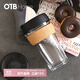keepcup 玻璃杯咖啡杯ins風(fēng)便攜女水杯創(chuàng  )意帶蓋隨手杯小巧隨行杯木環(huán)340 咖啡范木環(huán)-黑咖454ml