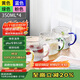 唯銘諾（WEIMINGNUO）錘紋玻璃杯家用泡茶杯耐熱加厚喝水杯帶把啤酒杯子套裝 四色350ML