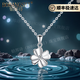 鉑邦詩(shī)（BOBANGSHI）999純銀四葉草項(xiàng)鏈女生2025新款輕奢小眾吊墜送女友老婆生日禮物 999足銀四葉草項(xiàng)鏈【莫桑石】