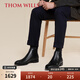 THOM WILLS切爾西男靴真皮手工固特異靴子男英倫馬丁靴夏季 黑色E361-H1 41 /7.5碼