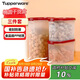 特百惠（Tupperware）MM橢圓3件套干貨保鮮盒堅果零食防潮收納盒食品級冰箱儲物盒