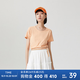 美特斯邦威短袖t恤女夏季純色圓領(lǐng)打底衫基礎內搭寬松體恤女 暖桃粉 XL 170 92A