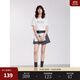 ELLE法式摩登休閑寬松T恤女2025夏季新款高級感顯瘦氣質(zhì)時(shí)尚短袖 米白 S
