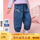 ASK JUNIOR【立體貓耳朵】兒童褲子25秋季女童水洗牛仔褲小童束腳褲長褲
