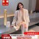 蕓蕁外套女2025新款毛毛外套女v領(lǐng)秋冬環(huán)保皮草水貂絨感中長款皮毛一 白色丨 S