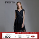PORTS寶姿春夏新品女裝V-領(lǐng)無袖中長連衣裙SM8D059MLN001 黑色 S (4)