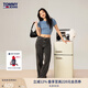 TOMMY JEANS【寬松闊腿】秋冬女裝美式復(fù)古街頭高腰顯腿長牛仔褲19614 深灰色1BZ 29