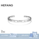 HEFANG何方珠寶蝴蝶符號(hào)手鐲百搭手飾輕奢高級(jí)感生日禮物送女友 銀色