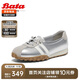 Bata休閑鞋女2025春德訓(xùn)運(yùn)動(dòng)開(kāi)車鞋VRV25AA5 銀色 38