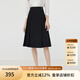 SCOFIELDScofield優(yōu)雅A字半身裙通勤舒適高腰顯瘦褶皺裙女裝夏季新款 黑色 M 165