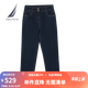 諾帝卡（NAUTICA）【商場同款】春夏新款經(jīng)典舒適柔軟磨毛牛仔褲女43PO01 藏青4NV L