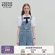 Teenie Weenie小熊女裝春夏裝牛仔背帶短褲簡(jiǎn)約時(shí)尚休閑通勤連體褲 淺藍色 M (165)