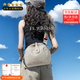 BLACKKISS女包帆布2025新款貝殼包單肩包斜挎包包休閑運動(dòng)旅行徒步挎包布包 米色款二（拉鏈頭是米白）（優(yōu)質(zhì)版本）