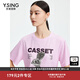 衣香麗影卡通T恤女夏季基礎(chǔ)百搭設(shè)計感上衣 粉色 S