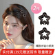 向晚發(fā)夾2個(gè)裝精致水鉆小抓夾女前額碎發(fā)發(fā)卡劉海夾側邊夾公主頭發(fā)飾