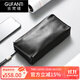 古梵緹（GUFANTI）真皮頭層牛皮手包男 時(shí)尚軟皮手拿手抓包手機包實(shí)用送父親節禮物 【黑色 】真頭層牛皮·