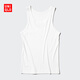 優(yōu)衣庫男裝羅紋背心482759 00 白色 M