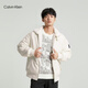 Calvin Klein Jeans秋冬男士休閑通勤ck雙面穿大口袋仿羊羔絨棉服外套J324123 YBI-乳白色 M