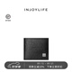 INJOYLIFEE褶皺錢(qián)夾2022新款男士短款錢(qián)包簡(jiǎn)約二折皮夾送男友潮 黑色
