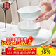 NINE CRANES景德鎮餐具碗組合家用米飯碗輕奢高溫陶瓷高級感4.5英寸飯碗6個(gè)