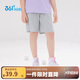 361°兒童短褲夏季男女童3-12歲透氣運(yùn)動(dòng)褲梭織五分褲 灰 140