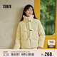 森馬（Semir）森馬羽絨服女新中式仿兔毛領短款保暖外套24冬新款109724113017