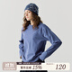 NORYBRAND 24FW戶(hù)外功能性速干衣結構運動(dòng)印花長(cháng)袖休閑T恤打底衫 紫藍色 S