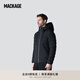 MACKAGE男士 BERGEN絎縫連帽羽絨服休閑簡約夾克外套上衣早秋新品 黑色 40