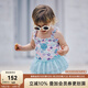 OAK FAMILY 夏季女童連體吊帶泳衣女寶寶速干沙灘游泳服洋氣可愛 人魚公主 90 cm