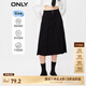 ONLY時(shí)尚百搭高腰牛仔百褶中長(zhǎng)款半身裙女|123337008 J19 黑牛仔 XS 155/60AR