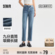 森馬（Semir）[森柔牛仔]牛仔褲女小個子九分褲直筒褲103324124006