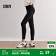 森馬（Semir）休閑褲女修身磨毛輕暖小腳褲2024秋冬新款顯腿長(zhǎng)九分鯊魚褲瑜伽褲 黑色90001 155/62A/S