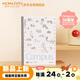 國譽(yù)（KOKUYO）A5/40張/8mm點(diǎn)線(xiàn)2025年Campus50周年限定插畫(huà)師無(wú)線(xiàn)裝訂軟抄本橫線(xiàn)上的動(dòng)物游樂(lè )場(chǎng)1本W(wǎng)CN-CNB34E8