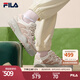 FILA 斐樂官方女鞋七夕送摩登斑斕鞋輕便回彈厚底復(fù)古板鞋白色休閑鞋 奶白/淺粉-GP 36.5