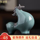 東韻堂陶瓷唐馬擺件辦公室桌面茶臺(tái)茶盤(pán)裝飾擺件送老公生日禮物男生茶寵 唐馬-青云【小號(hào)】
