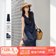 梵希蔓復古牛仔連衣裙女2025年夏季新款寬松休閑圓領(lǐng)無(wú)袖氣質(zhì)長(cháng)裙 M9821 牛仔藍 XL